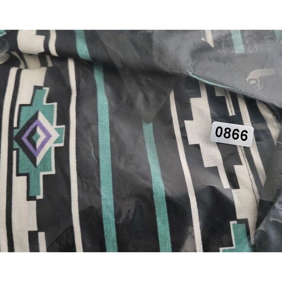 VTG Steer West Button Down Long Sleeve Aztec Shirt Made in USA Size L - Picture 11 of 11